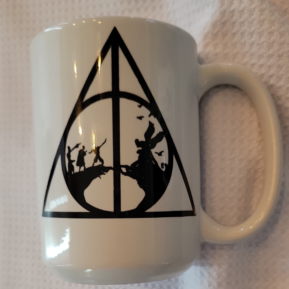 Harry Potter Deathly Hallows White Ceramic Mug